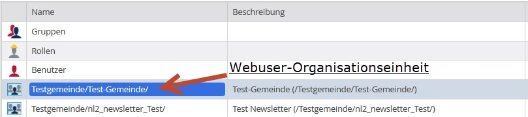 Webuser-Verwaltung